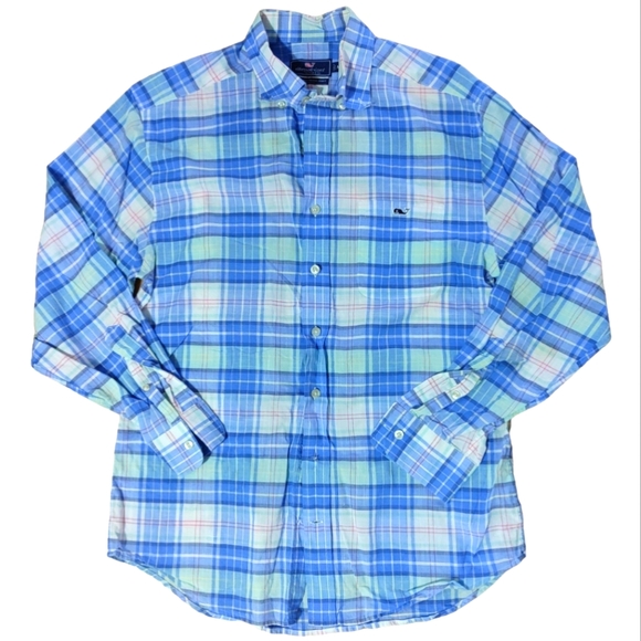 Vineyard Vines Other - ❗ $1 Bundled❗ VINEYARD VINES Classic Fit Tucker Blue Plaid Button Down Shirt